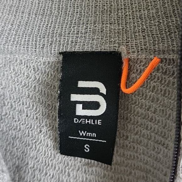 Bjorn Daehlie Womens Half Zip Thermal Sweatshirt size S Grey Wool Blend - Picture 8 of 13